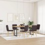 Sillas de comedor 6 unidades tela marrón oscuro by , dining chairs - Ref: Foro24-3315594, Price: 302,95 €, Discount: %