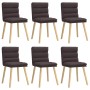 Sillas de comedor 6 unidades tela marrón oscuro von , Essstühle - Ref: Foro24-3315667, Preis: 317,95 €, Rabatt: %