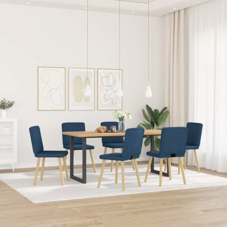 Sillas de comedor 6 unidades tela azul by , dining chairs - Ref: Foro24-3315575, Price: 295,83 €, Discount: %