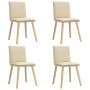 Sillas de comedor 4 unidades tela color crema von , Essstühle - Ref: Foro24-3315362, Preis: 210,65 €, Rabatt: %