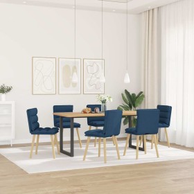 Sillas de comedor 6 unidades tela azul by , dining chairs - Ref: Foro24-3315671, Price: 325,97 €, Discount: %