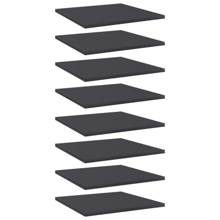 Estante estantería 8 uds madera contrachapada gris 40x40x1,5 cm de vidaXL, Estanterías - Ref: Foro24-805175, Precio: 40,03 €