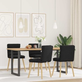 Sillas de comedor 4 unidades tela negras de , Sillas de comedor - Ref: Foro24-3315395, Precio: 212,77 €, Descuento: %