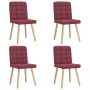 Sillas de comedor 4 unidades tela rojo tinto von , Essstühle - Ref: Foro24-3315194, Preis: 202,26 €, Rabatt: %