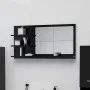 Espejo de baño madera contrachapada negro 90x10,5x45 cm de vidaXL, Tocadores de baño - Ref: Foro24-805016, Precio: 35,42 €, D...