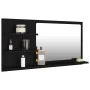 Espejo de baño madera contrachapada negro 90x10,5x45 cm de vidaXL, Tocadores de baño - Ref: Foro24-805016, Precio: 35,42 €, D...