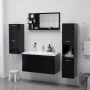 Espejo de baño madera contrachapada negro 90x10,5x45 cm de vidaXL, Tocadores de baño - Ref: Foro24-805016, Precio: 35,42 €, D...