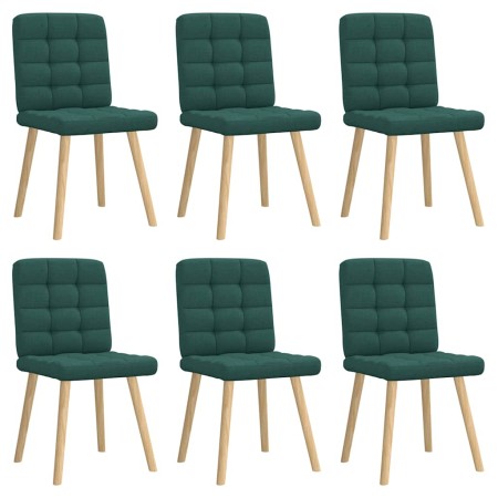 Sillas de comedor 6 unidades tela verde oscuro von , Essstühle - Ref: Foro24-3315466, Preis: 304,85 €, Rabatt: %
