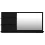 Espejo de baño madera contrachapada negro 90x10,5x45 cm de vidaXL, Tocadores de baño - Ref: Foro24-805016, Precio: 35,42 €, D...