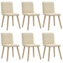 Sillas de comedor 6 unidades tela color crema von , Essstühle - Ref: Foro24-3315521, Preis: 296,49 €, Rabatt: %