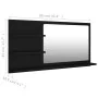 Espejo de baño madera contrachapada negro 90x10,5x45 cm de vidaXL, Tocadores de baño - Ref: Foro24-805016, Precio: 35,42 €, D...