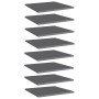 Estante estantería 8 uds contrachapada gris brillo 40x40x1,5 cm de vidaXL, Estanterías - Ref: Foro24-805185, Precio: 42,62 €,...
