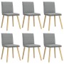 Sillas de comedor 6 unidades de tela gris claro de , Sillas de comedor - Ref: Foro24-3315625, Precio: 319,66 €, Descuento: %