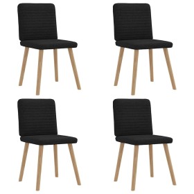 Sillas de comedor 4 unidades tela negras by , dining chairs - Ref: Foro24-3315246, Price: 200,85 €, Discount: %