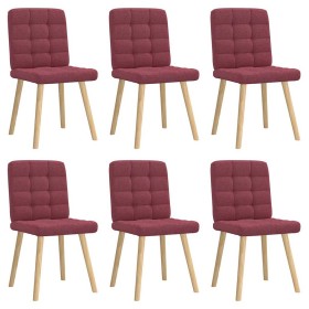 Sillas de comedor 6 unidades tela rojo tinto von , Essstühle - Ref: Foro24-3315464, Preis: 302,21 €, Rabatt: %