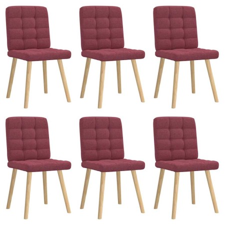 Sillas de comedor 6 unidades tela rojo tinto von , Essstühle - Ref: Foro24-3315464, Preis: 302,21 €, Rabatt: %