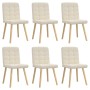 Sillas de comedor 6 unidades lino de , Sillas de comedor - Ref: Foro24-3315472, Precio: 395,97 €, Descuento: %