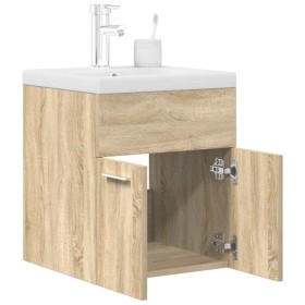Mueble de baño con lavabo incorporado y grifo roble Sonoma von , Badezimmermöbel - Ref: Foro24-3325013, Preis: 164,28 €, Raba...