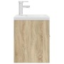 Mueble de baño con lavabo incorporado y grifo roble Sonoma de , Muebles de baño - Ref: Foro24-3325013, Precio: 167,75 €