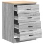 Armario de garaje de madera maciza pino gris Sonoma 60x51x85 cm by , Armarios industriales - Ref: Foro24-860603, Price: 101,9...