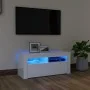 TV-Schrank mit strahlend weißen LED-Leuchten 90x35x40 cm von vidaXL, TV-Möbel - Ref: Foro24-804325, Preis: 62,12 €, Rabatt: %