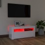 Mueble de TV con luces LED blanco brillante 90x35x40 cm de vidaXL, Muebles TV - Ref: Foro24-804325, Precio: 62,75 €, Descuent...