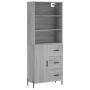 Aparador alto madera contrachapada gris sonoma 69,5x34x180 cm by , Sideboards - Ref: Foro24-3189459, Price: 167,89 €, Discoun...