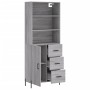 Aparador alto madera contrachapada gris sonoma 69,5x34x180 cm by , Sideboards - Ref: Foro24-3189459, Price: 167,89 €, Discoun...