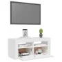 TV-Schrank mit strahlend weißen LED-Leuchten 90x35x40 cm von vidaXL, TV-Möbel - Ref: Foro24-804325, Preis: 62,12 €, Rabatt: %
