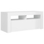 Mueble de TV con luces LED blanco brillante 90x35x40 cm de vidaXL, Muebles TV - Ref: Foro24-804325, Precio: 62,75 €, Descuent...