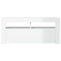 Mueble de TV con luces LED blanco brillante 90x35x40 cm de vidaXL, Muebles TV - Ref: Foro24-804325, Precio: 62,75 €, Descuent...