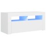 TV-Schrank mit weißen LED-Leuchten 90x35x40 cm von vidaXL, TV-Möbel - Ref: Foro24-804319, Preis: 60,15 €, Rabatt: %