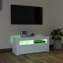 TV-Schrank mit weißen LED-Leuchten 90x35x40 cm von vidaXL, TV-Möbel - Ref: Foro24-804319, Preis: 60,15 €, Rabatt: %