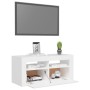 TV-Schrank mit weißen LED-Leuchten 90x35x40 cm von vidaXL, TV-Möbel - Ref: Foro24-804319, Preis: 60,15 €, Rabatt: %