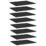 Shelf shelf 8 units glossy black plywood 60x50x1.5cm by vidaXL, Shelves - Ref: Foro24-805279, Price: 53,41 €, Discount: %