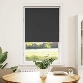 Estor Enrollable Opaco negro 85x150 cm Tela Ancho 80,7 cm by , Blinds and blinds - Ref: Foro24-4010865, Price: 18,19 €, Disco...