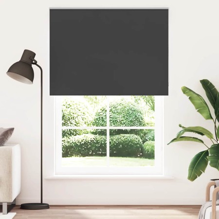 Estor Enrollable Opaco negro 145x210 cm Tela Ancho 141,6 cm by , Blinds and blinds - Ref: Foro24-4010929, Price: 38,26 €, Dis...