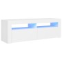 TV-Möbel mit LED-Lichtern in Weiß, 120x35x40 cm. von vidaXL, TV-Möbel - Ref: Foro24-804310, Preis: 88,37 €, Rabatt: %