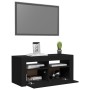 Mueble de TV con luces LED negro 90x35x40 cm de vidaXL, Muebles TV - Ref: Foro24-804320, Precio: 58,76 €, Descuento: %