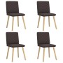 Sillas de comedor 4 unidades tela marrón oscuro by , dining chairs - Ref: Foro24-3315225, Price: 201,72 €, Discount: %