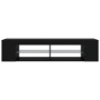 Mueble de TV con luces LED negro 135x39x30 cm de vidaXL, Muebles TV - Ref: Foro24-804230, Precio: 84,23 €, Descuento: %