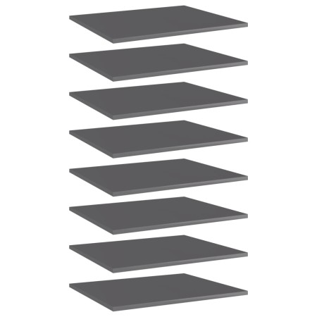 Estante estantería 8 uds contrachapada gris brillo 60x50x1,5 cm de vidaXL, Estanterías - Ref: Foro24-805281, Precio: 53,68 €,...