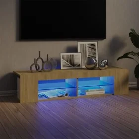 TV-Ständer mit LED-Leuchten Eiche Sonoma 135x39x30 cm von vidaXL, TV-Möbel - Ref: Foro24-804232, Preis: 60,03 €, Rabatt: %