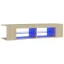 TV-Ständer mit LED-Leuchten Eiche Sonoma 135x39x30 cm von vidaXL, TV-Möbel - Ref: Foro24-804232, Preis: 60,03 €, Rabatt: %