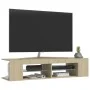 TV-Ständer mit LED-Leuchten Eiche Sonoma 135x39x30 cm von vidaXL, TV-Möbel - Ref: Foro24-804232, Preis: 60,03 €, Rabatt: %