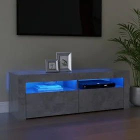 TV stand with LED lights in concrete gray, 120x35x40 cm by vidaXL, TV Furniture - Ref: Foro24-804314, Price: 75,60 €, Discoun...