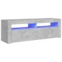 TV stand with LED lights in concrete gray, 120x35x40 cm by vidaXL, TV Furniture - Ref: Foro24-804314, Price: 75,60 €, Discoun...