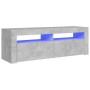 TV-Ständer mit LED-Leuchten betongrau 120x35x40 cm von vidaXL, TV-Möbel - Ref: Foro24-804314, Preis: 76,61 €, Rabatt: %