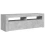 TV stand with LED lights in concrete gray, 120x35x40 cm by vidaXL, TV Furniture - Ref: Foro24-804314, Price: 75,60 €, Discoun...