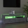 TV stand with LED lights in concrete gray, 120x35x40 cm by vidaXL, TV Furniture - Ref: Foro24-804314, Price: 75,60 €, Discoun...